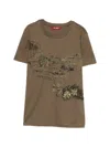 Max Mara Embellished T-shirt In Green