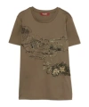 Max Mara Embellished T-shirt In Brown