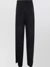 Max Mara Embellished Wide Leg Trousers In Black