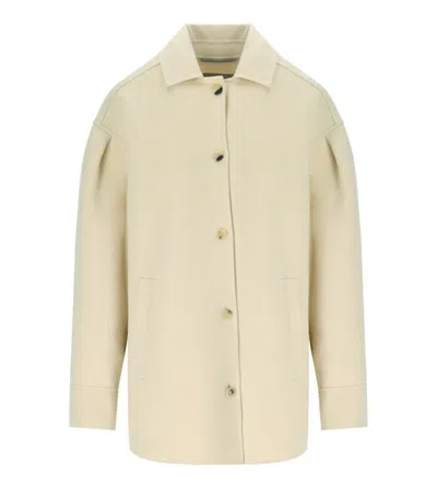 Max Mara Emblema Butter Jacket In Neutral
