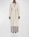 Max Mara Gordon Belted Stretch-jersey Jacket In Beige
