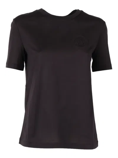 Max Mara Embossed Gattoni T-shirt In Black