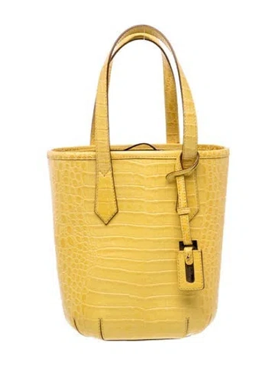 Pre-owned Max Mara Embossed Leather Shoulder Bag In Green