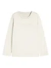 Max Mara Embossed-logo Sweatshirt In Neutral