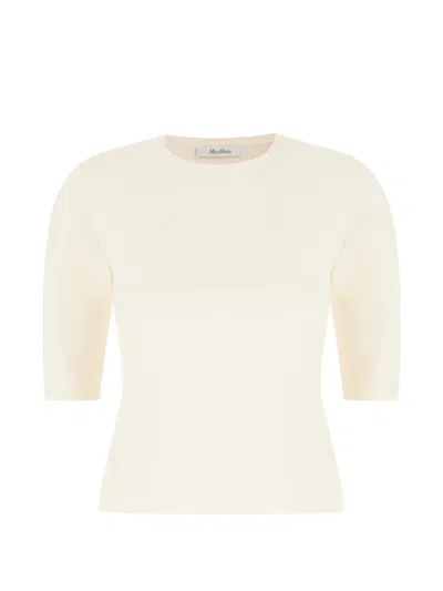 Max Mara Embossed T-shirt In Neutral