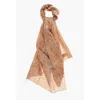 Max Mara Embroiderd Wool Silk And Linen Eleonor Scarf