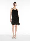 Max Mara Women Stretch Cady Mini Dress In Black