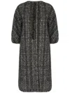 Max Mara Embroidered Wool Blend Coat With Jewel Embellishments In 黑色