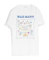 Max Mara Embroidered Cotton Short Sleeve T-shirt In White