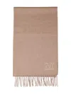 Max Mara Embroidered-fringe Scarf In Pink