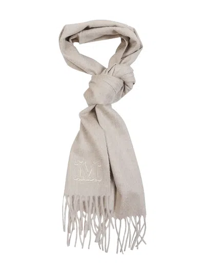 MAX MARA EMBROIDERED FRINGED SCARF