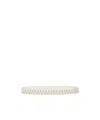 Max Mara Embroidered Grosgrain Belt In White