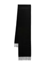 Max Mara Cashmere Scarf Featuring Monogram Design In Black