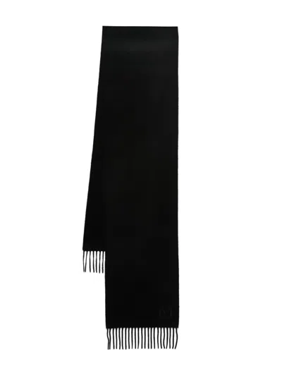 MAX MARA EMBROIDERED-LOGO CASHMERE SCARF