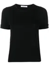 Max Mara Embroidered-logo Knitted Top In Black