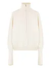 Max Mara Embroidered-logo Sweatshirt In Neutral