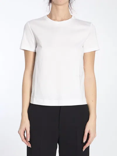 Max Mara Embroidered Logo T-shirt In White