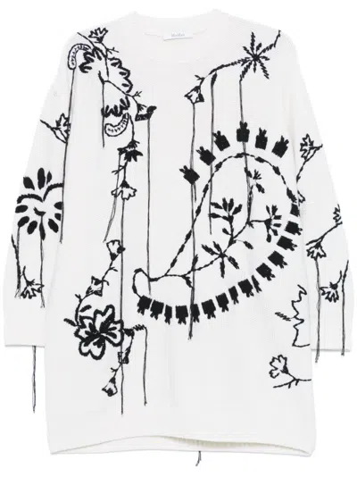 MAX MARA EMBROIDERED MINI DRESS