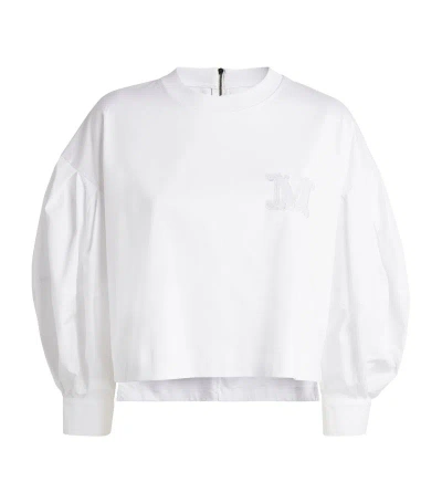 Max Mara Embroidered Monogram Dolly Top In White