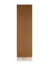 Max Mara Wsdalia Cashmere Stole With Brown Monogram Embroidery In Brown