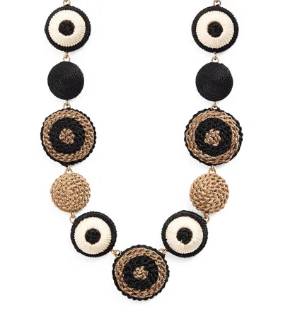 Max Mara Embroidered Necklace In Beige