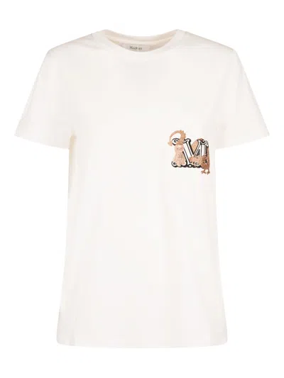Max Mara T-shirt Girocollo In White