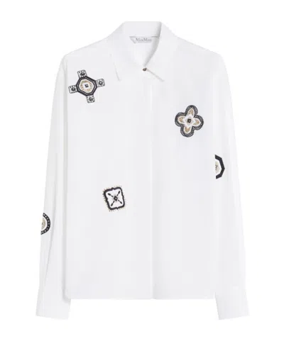 MAX MARA EMBROIDERED POPLIN SHIRT