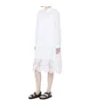 Max Mara Embroidered Ramie Gauze Shirt Dress In White