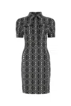 MAX MARA EMBROIDERED STRETCH POLYESTER BLEND CESY SHIRT DRESS