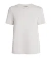 Max Mara Women 'papaia' White Crewneck T-shirt With Tonal Logo Embroidery On The Front In Cotton Wom In White