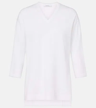 Max Mara Embroidered Top In White