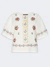 Max Mara Embroidered T-shirt In Multi