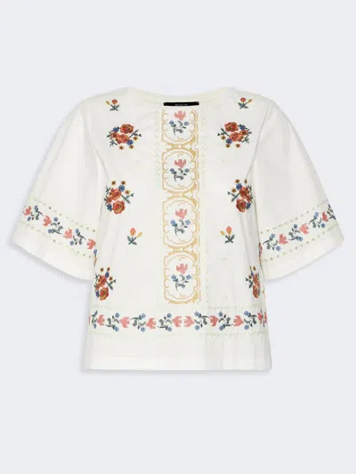 Max Mara Embroidered T-shirt In Multi