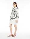 Max Mara Embroidered Wool And Cashmere Dress In White