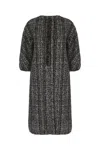 Max Mara Embroidered Wool Blend Coat With Jewel Embellishments In Bianco Nero