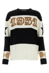 MAX MARA EMBROIDERED WOOL BLEND DIRCE OVERSIZE SWEATER