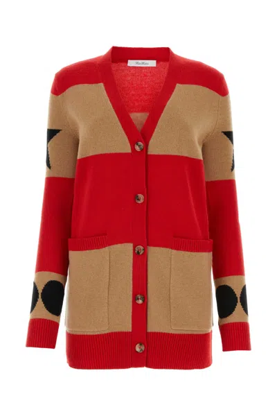 MAX MARA MAX MARA EMBROIDERED WOOL BLEND VALIDO CARDIGAN