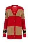 Max Mara Embroidered Wool Blend Valido Cardigan In Multicolor