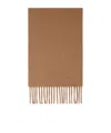 Max Mara Embroidered Wool Scarf In Brown