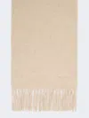 Max Mara Embroidered Wool Scarf In White