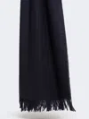Max Mara Embroidered Wool Stole In Blue