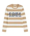Max Mara Embroidered Wool Sweater In Brown