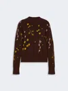 Max Mara Embroidered Wool Sweater In Brown