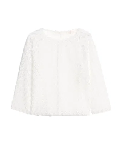 Max Mara Embroidery Lace Top In White