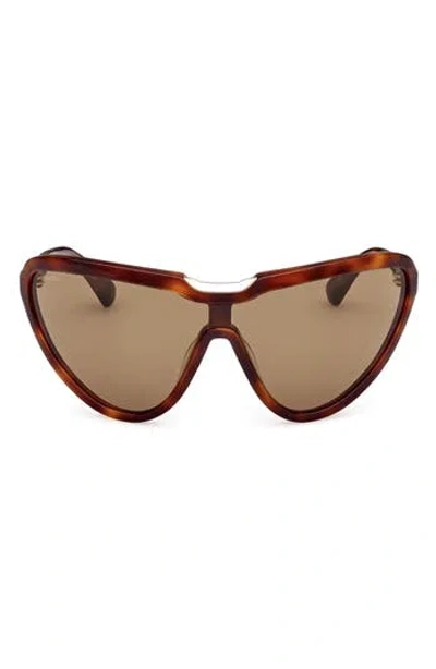 Max Mara Emil 0mm Shield Sunglasses In Brown