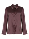 Max Mara Emir Silk Satin Shirt In Red