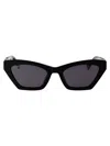 Max Mara Emme13 Sunglasses In 01a Nero Lucido/fumo