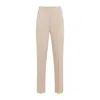 Max Mara Empoli Beige Cotton Twill Pants