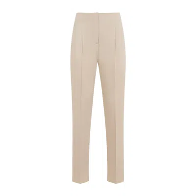MAX MARA MAX MARA EMPOLI BEIGE COTTON TWILL PANTS