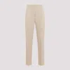 Max Mara Empoli Cotton Twill Pants In Paglia